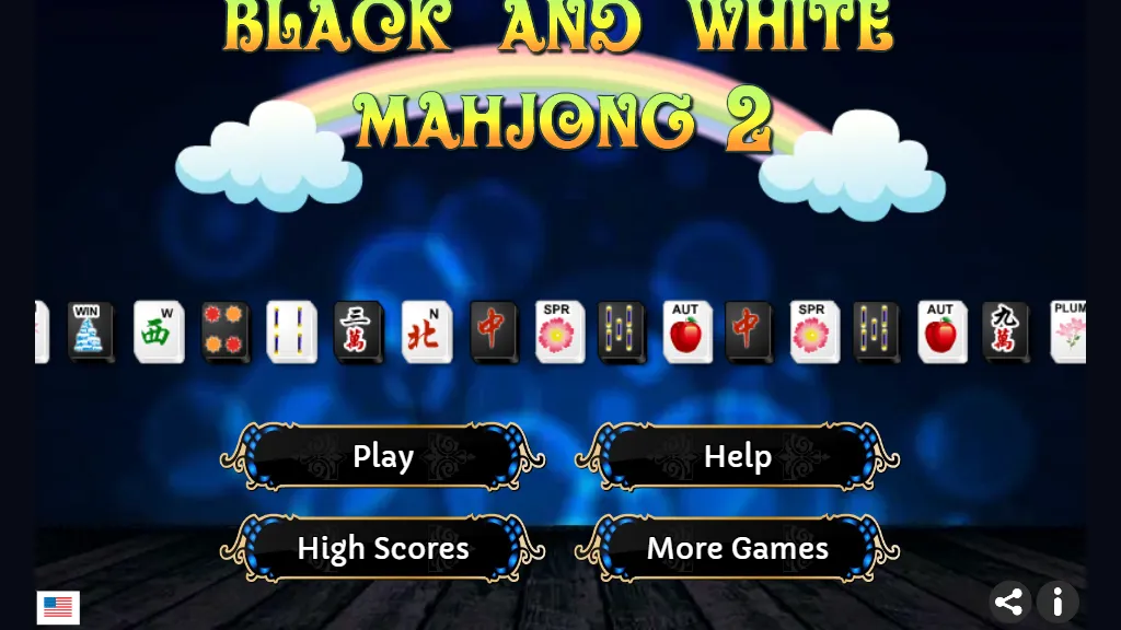 Black & White Mahjong gameplay capture 1